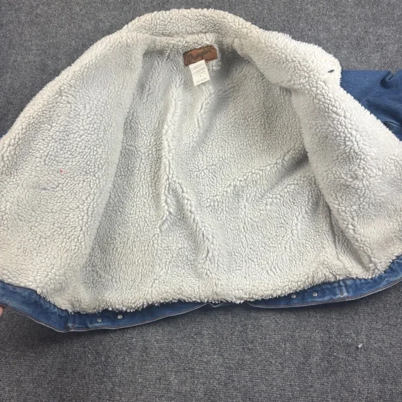 WRANGLER Men’s Denim Sherpa Jean Jacket size: Medium - Picture 3 of 11
